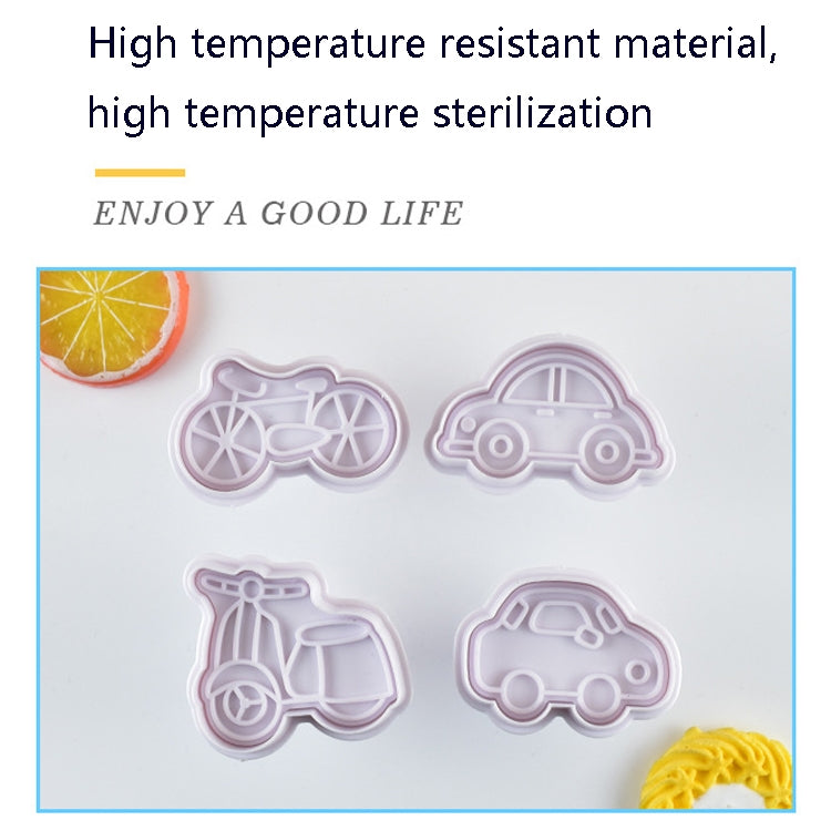 3 Sets Plastic Decorative Biscuit Mold Transportation Tool Series Biscuit Spring Mold(B)