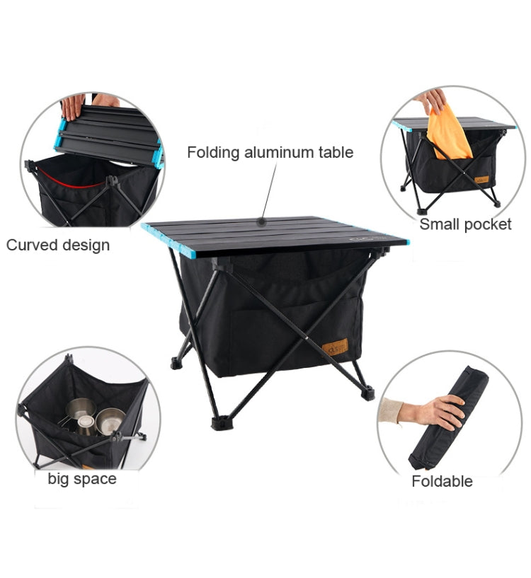 CLS Outdoor Folding Picnic Table Storage Hanging Bag Portable Invisible Pocket Storage Hanging Pocket,Style: Table Medium + Large Pocket
