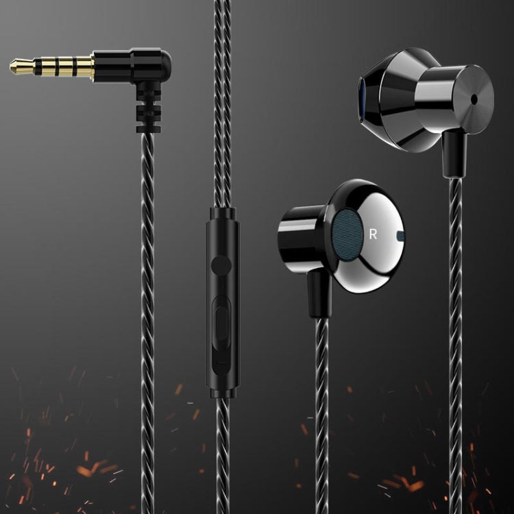 F12 Elbow Earbud Headset Wire Control With Wheat Mobile Phone Headset, Colour: 3.5mm Jack (Black)