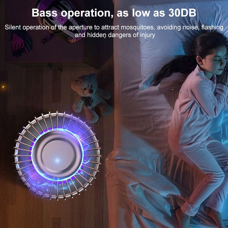 USB Photocatalyst Mosquito Killer Electrical Shock Two-In-One Mosquito Killer White Gold  (Electric Shock + Suction)