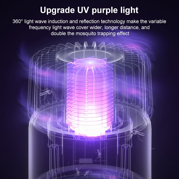 USB Photocatalyst Mosquito Killer Electrical Shock Two-In-One Mosquito Killer White Gold  (Electric Shock + Suction)