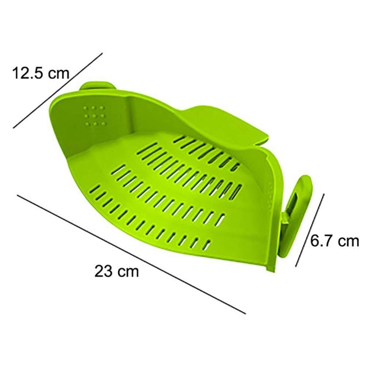 Wide Mouth Silicone Drainer Pot Side Drain To Block Fruit Noodle Strainer(Red)