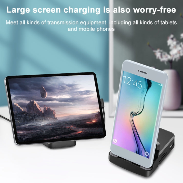 7-in-1 USB-C Hub: 2 USB 2.0, USB 3.0, 4K HDMI, SD/TF, PD Charging, with Holder