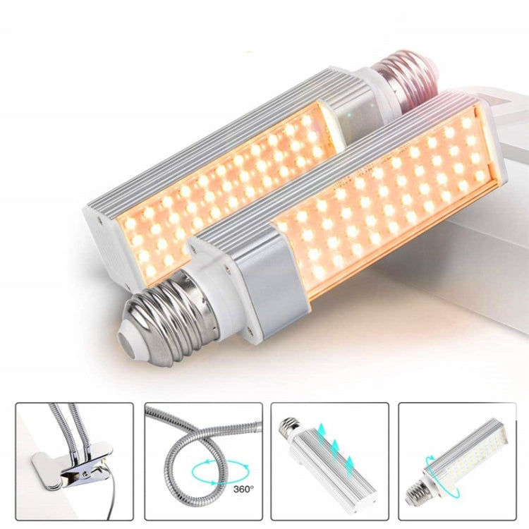 LED Plant Growth Full Spectral Fill Light E27 Clip Plant Lamp Indoor Corn Light, Without Power Adapter, Power: 3 Heads