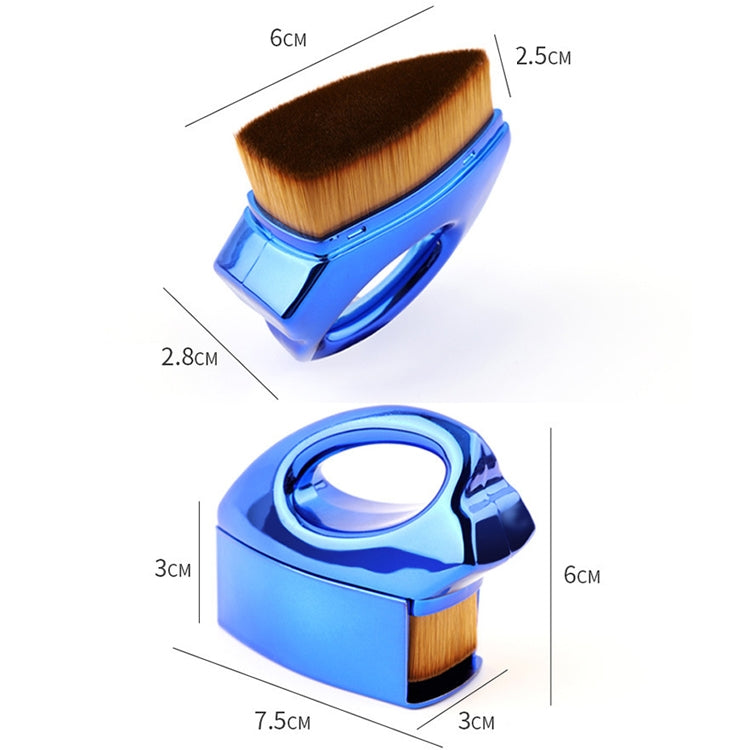 Iron Foundation Brush Soft Hair Blush Powder Brush Repair Volume Loose Powder Brush Black Brown Hair (OPP Bag Packaging)