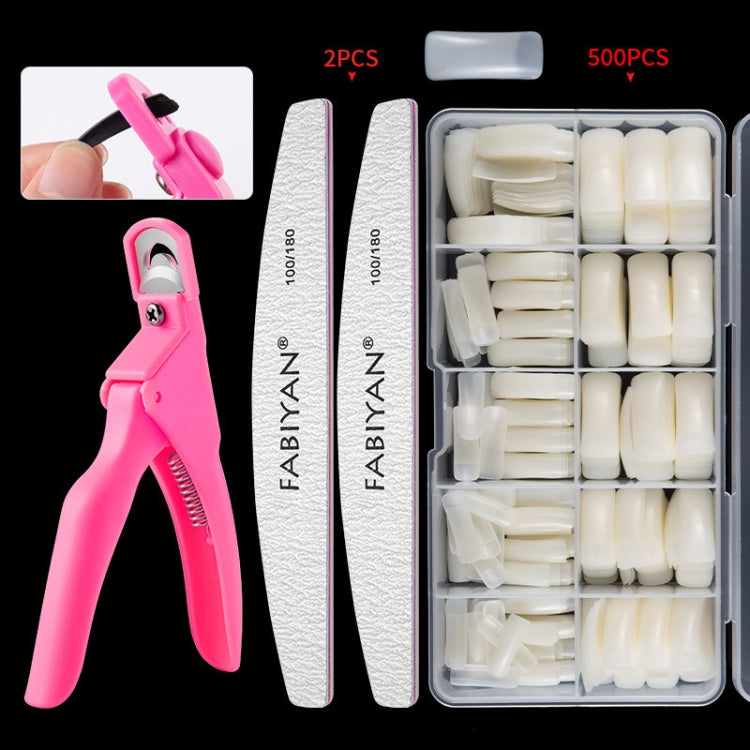 FABIYAN Nail Brush Nail Piece Set Nail Art Polishing Supplies Set, Natural Semi-sticked Small Set, Transparent Semi-sticked Small Set, Natural Full-sticked Small Set, Transparent Full-sticked Small Set, Natural Small Set, Transparent Small Set         ...