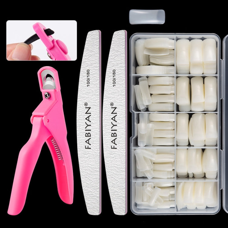 FABIYAN Nail Brush Nail Piece Set Nail Art Polishing Supplies Set, Natural Semi-sticked Small Set, Transparent Semi-sticked Small Set, Natural Full-sticked Small Set, Transparent Full-sticked Small Set, Natural Small Set, Transparent Small Set         ...