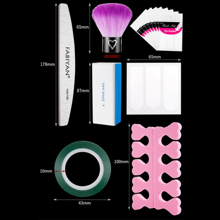 FABIYAN Nail Brush Nail Piece Set Nail Art Polishing Supplies Set, Natural Semi-sticked Small Set, Transparent Semi-sticked Small Set, Natural Full-sticked Small Set, Transparent Full-sticked Small Set, Natural Small Set, Transparent Small Set         ...
