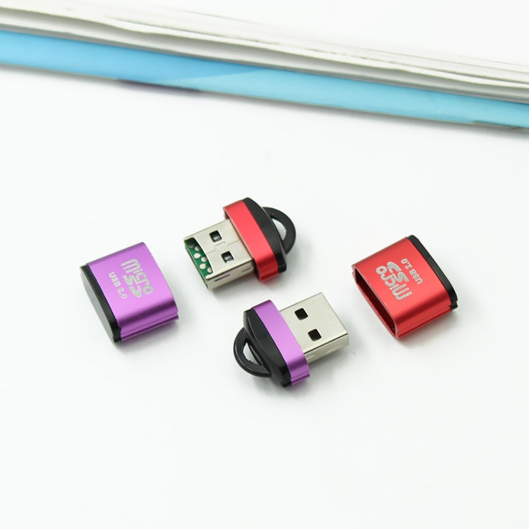 480Mbps Mini Micro SD Card Mobile Phone High-Speed TF Memory Card Reader Computer Car Speaker Card Reader(Red)