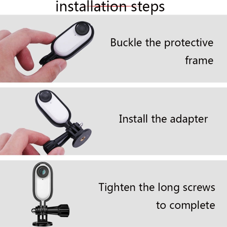 Sunnylife TY-Q9266 Mount Bracket Stabilizer Bicycle Clip with Screw for DJI, Insta360, GoPro and Other Action Cameras, Camera Frame Adapter, Backpack Clip, Tripod