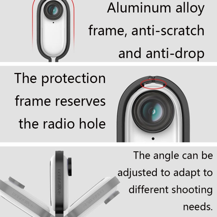 Sunnylife TY-Q9266 Mount Bracket Stabilizer Bicycle Clip with Screw for DJI, Insta360, GoPro and Other Action Cameras, Camera Frame Adapter, Backpack Clip, Tripod