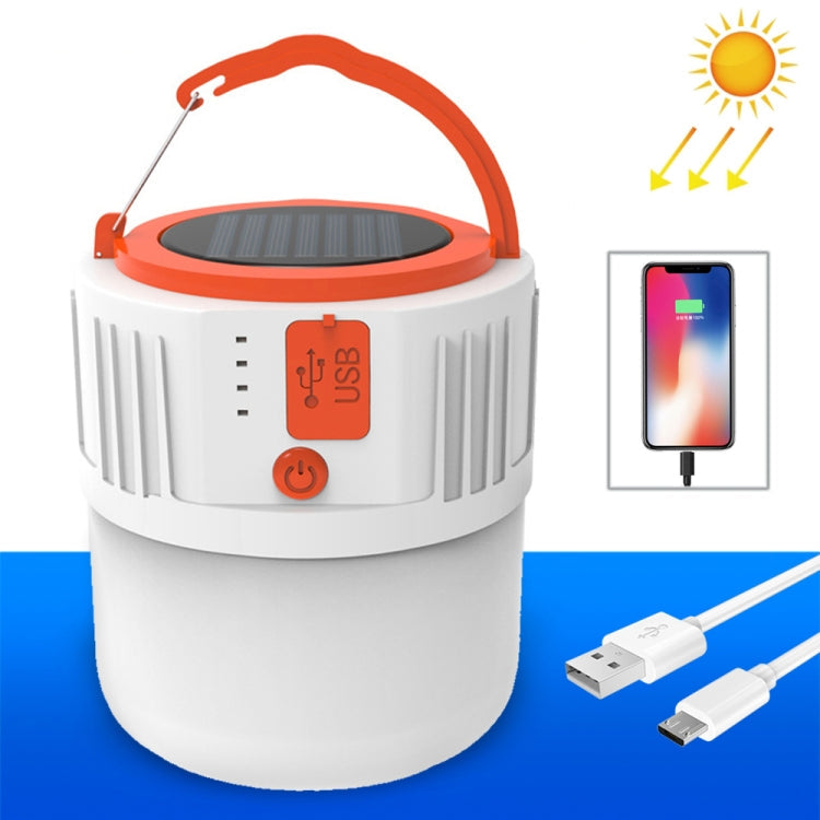 Solar LED Bulb Light Household Emergency Light Mobile Night Market Lamp, Style: V66 8W 42 LED 4 Battery + Power Output