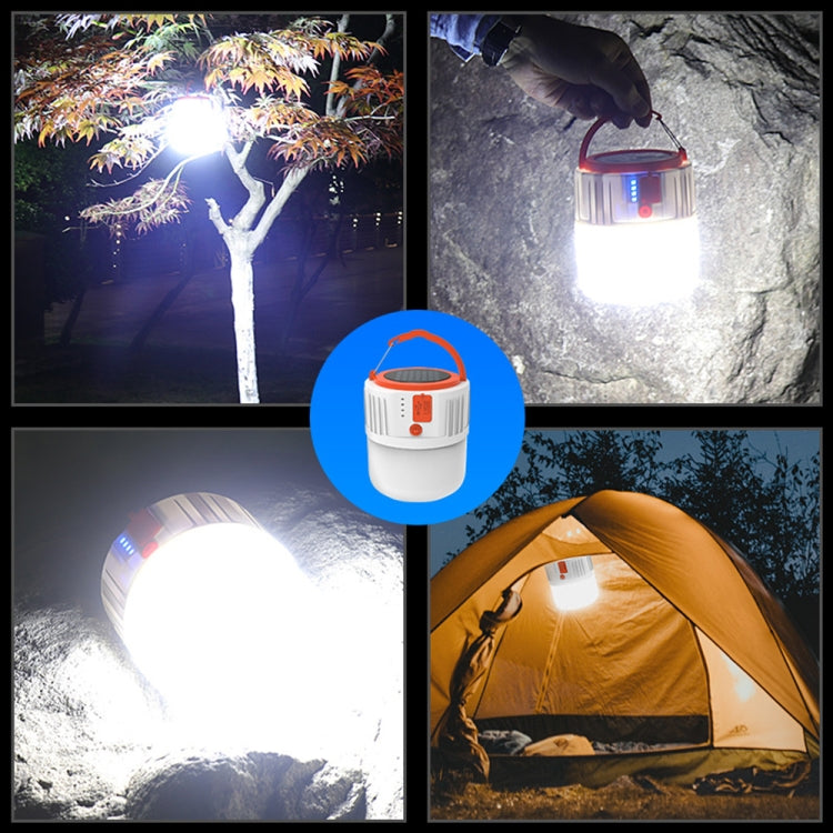 Solar LED Bulb Light Household Emergency Light Mobile Night Market Lamp, Style: V66 8W 42 LED 4 Battery + Power Output