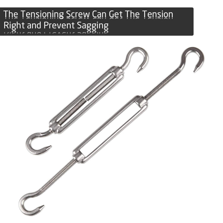 18 PCS / Set Shade Sail 304 Stainless Steel Accessories Outdoor Shade Flower Basket Screws Diamond Door Buckle