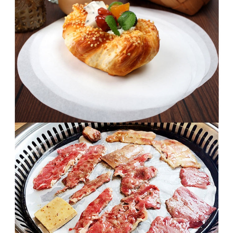 200pcs /Pack Double-Sided Silicone Oil Baking Paper Cake Biscuit Pizza Tray Non-Stick Greaseproof Paper, Diameter 11cm, Diameter 12cm