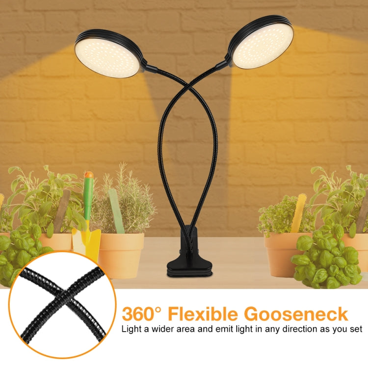LED Plant Growth Lamp USB Remote Control Clip Waterproof Full Spectral Natural White Seedling Planting Light, Power: 60W Four Head