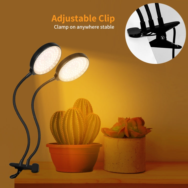 LED Plant Growth Lamp USB Remote Control Clip Waterproof Full Spectral Natural White Seedling Planting Light, Power: 60W Four Head