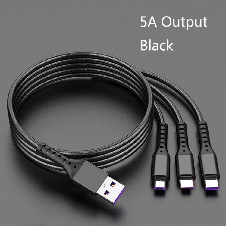 2 PCS ZZ034 USB To 8 Pin + USB-C / Type-C + Micro USB 3 In 1 Fast Charging Cable, Style:, 5A Super Fast-Black, 5A Super Fast-Red, Silicone-Green, Silicone-Red, Silicone-Yellow, Silicone-Purple, Mini-Silver, Mini-Red, Mini-Blue, Mini-Black, Retractable-...