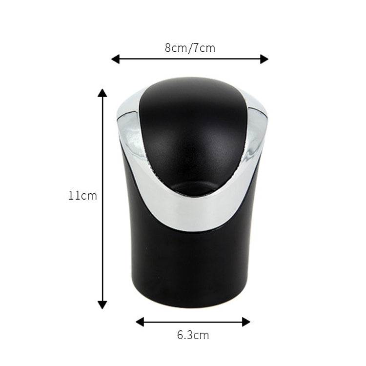 N10 Mini Car Loaded Ashtray With Lamp And Cover Car Supplies(Silver)
