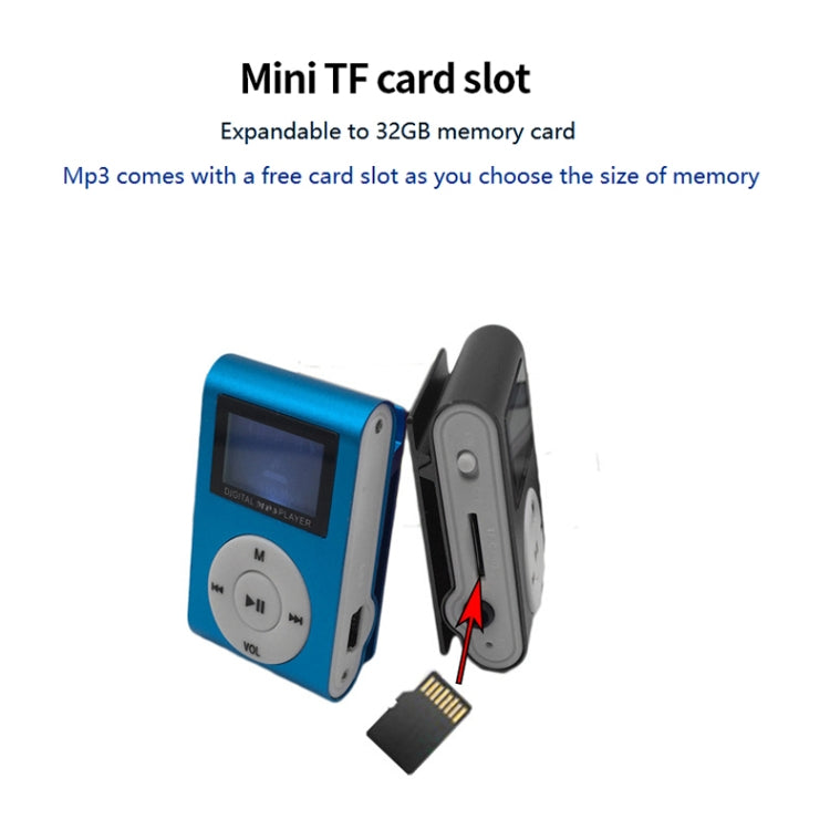 128M????? Mini Lavalier Metal MP3 Music Player with Screen(Black)