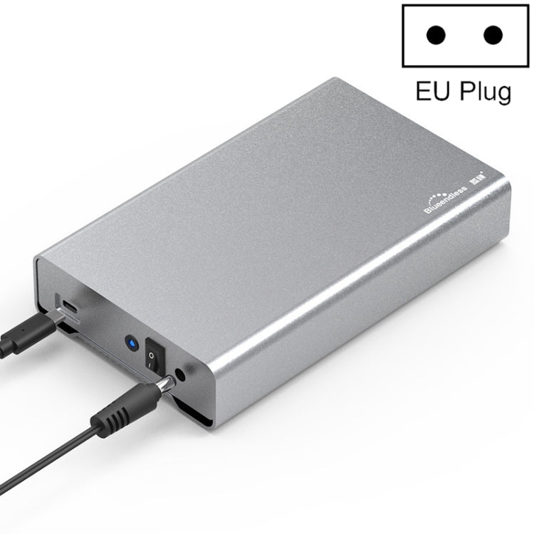 Blueendless U35Q 3.5 Inch Full Metal Mobile Hard Disk Box Type-C/Usb3.0 SATA Serial Desktop PC External Hard Disk Box EU Plug (TYPE-C)