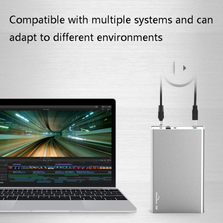 Blueendless U35Q 3.5 Inch Full Metal Mobile Hard Disk Box Type-C/Usb3.0 SATA Serial Desktop PC External Hard Disk Box EU Plug (TYPE-C)