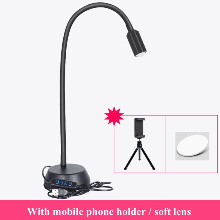 LED Jewelry Photo Spotlights Table Lamps Take Wenwan Diamond Jadeite Jade Live Lights Fill Light Spotlight Can Be Adjusted,Style:  Single Head Basic Version