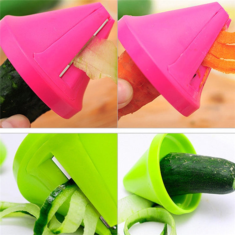 Kitchen Funnel Model Spiral Slicer Vegetable Shred Carrot Cutter(Red)