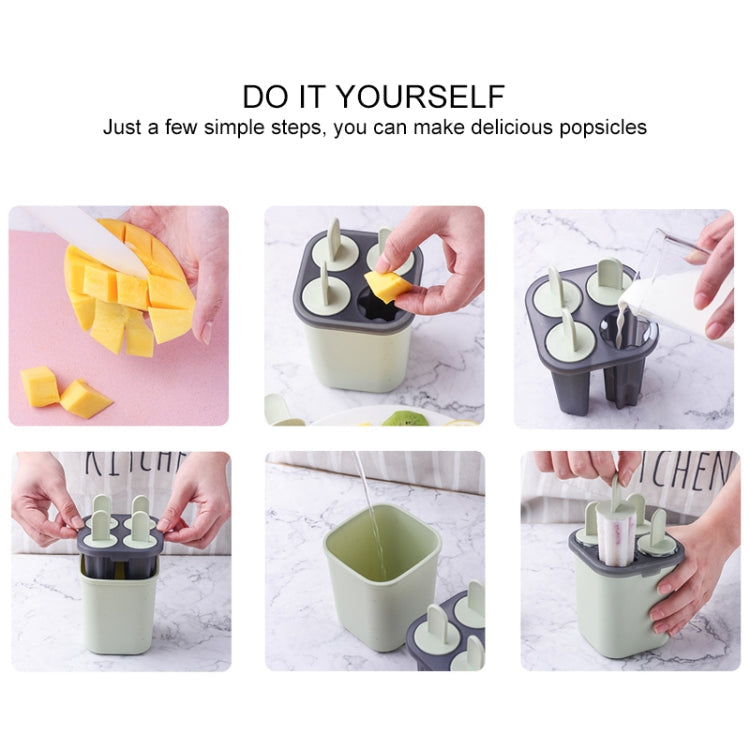 Summer DIY Creative Popsicle Ice Cream Mould Ice Box(Blue)
