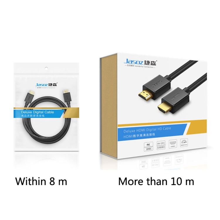 Jasoz HDMI High-Definition Projector Computer Video Cable Oxygen-Free Copper Core, Cable Length: 10m
