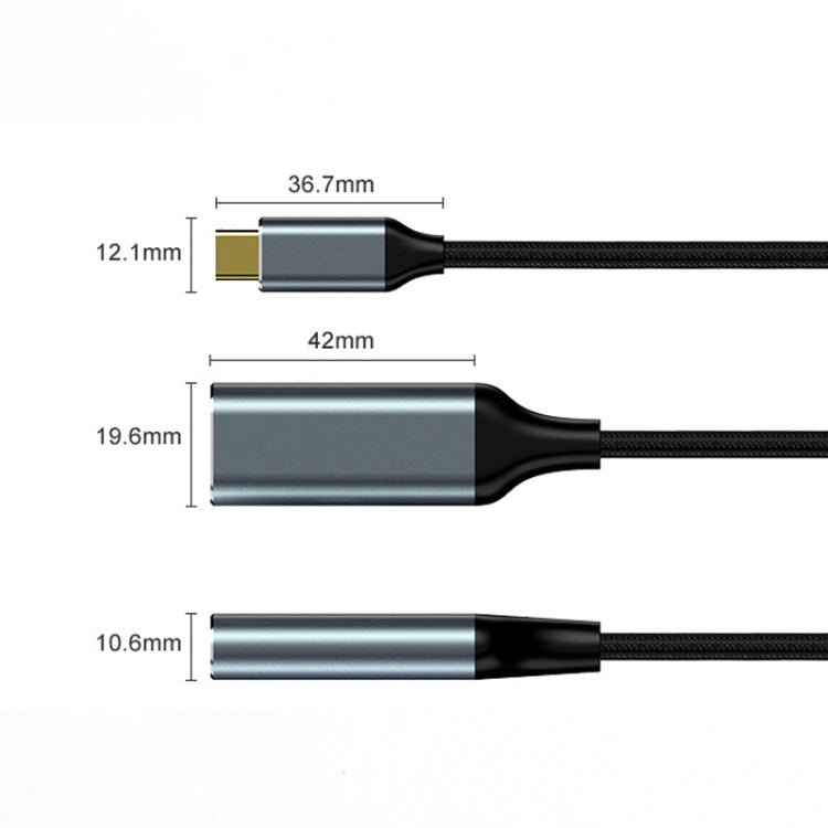HW-TC01A USB 3.1 Type-C To HDMI Adapter Cable For Computer Phone Projectior(Black)