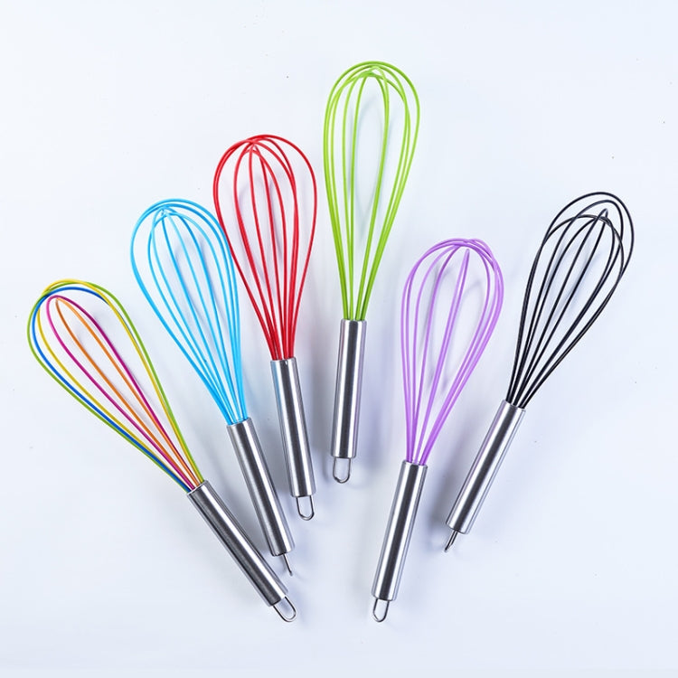 Silicone Egg Beater Home Egg Mixer Kitchen Gadgets Cream Baking Tools, Colour: 12 inch Colorful