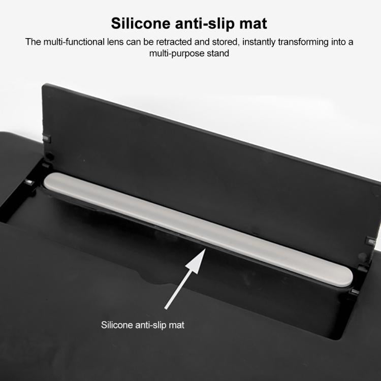 16 inch Mobile Phone Screen Magnifier With Pull-Out 3D Eye Protection High-Definition Magnifying Glass Holder, Black, White