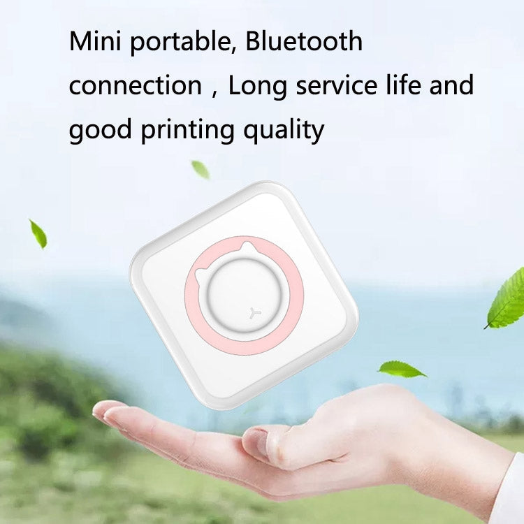 Convenient Pocket Mini Printer Student Wrong Question Thermal Bluetooth Mobile Phone Photo Data Note Printer(Blue)