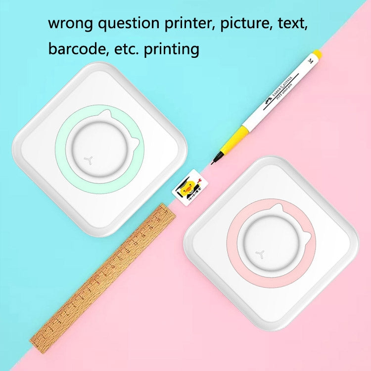 Convenient Pocket Mini Printer Student Wrong Question Thermal Bluetooth Mobile Phone Photo Data Note Printer(Blue)