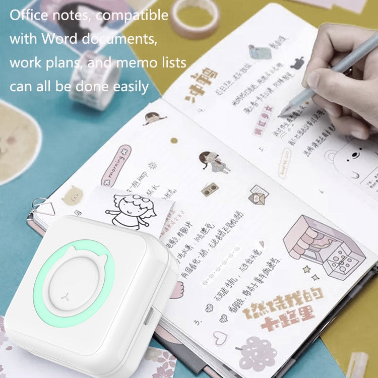 Convenient Pocket Mini Printer Student Wrong Question Thermal Bluetooth Mobile Phone Photo Data Note Printer(Blue)