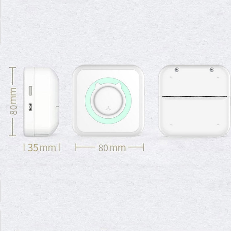 Convenient Pocket Mini Printer Student Wrong Question Thermal Bluetooth Mobile Phone Photo Data Note Printer(Blue)