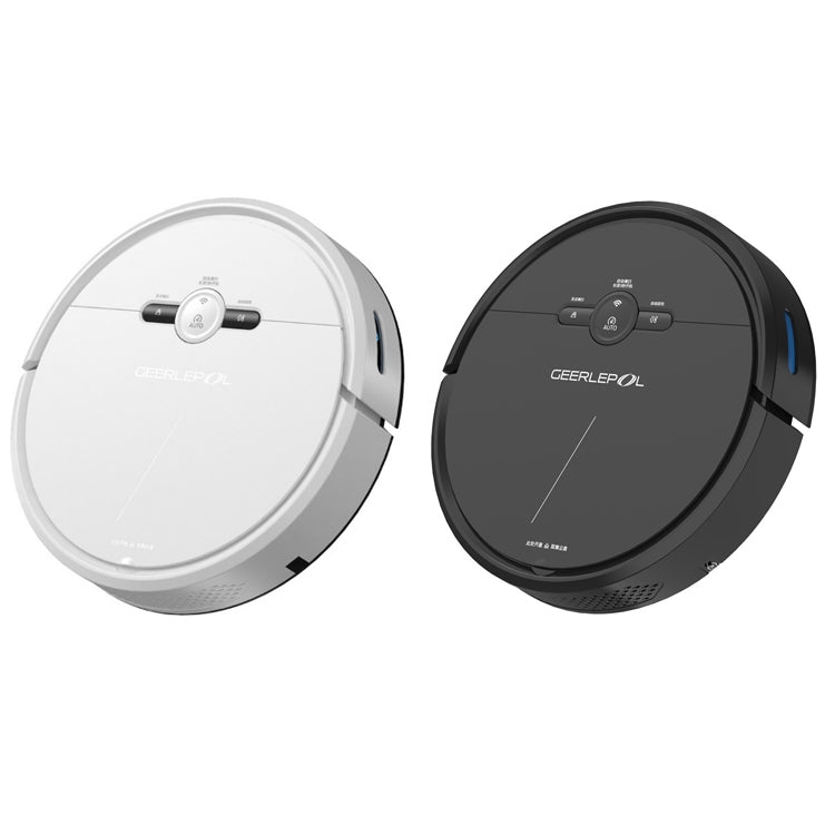 GEERLEPOL Smart Home Automatic Refilling Sweeping Robot, High Configuration Support Mobile Phone APP(Black)