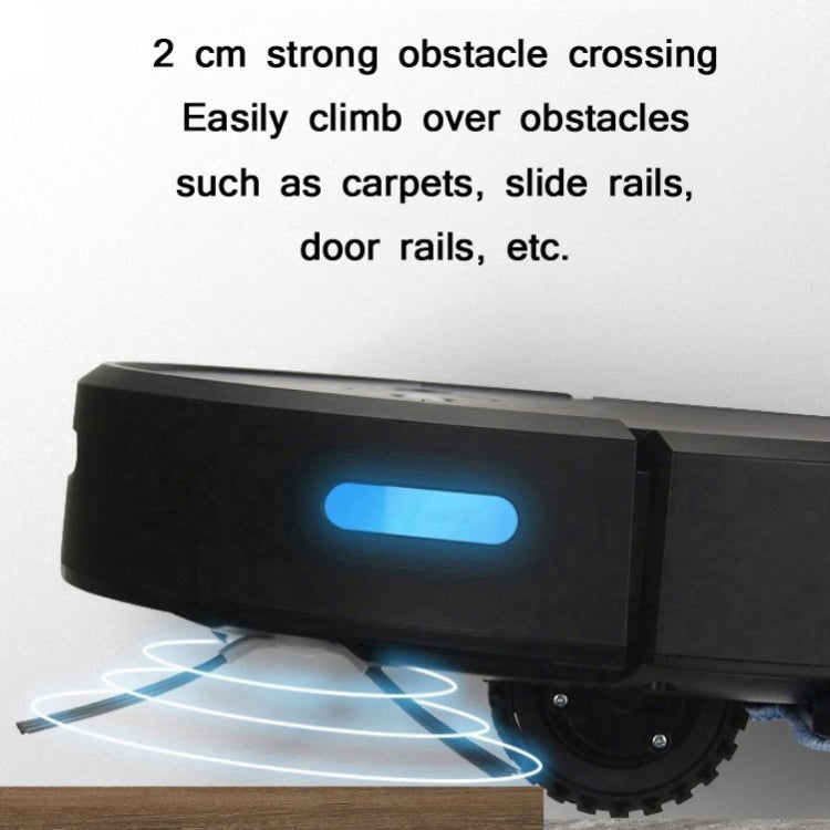 GEERLEPOL Smart Home Automatic Refilling Sweeping Robot, High Configuration Support Mobile Phone APP(Black)