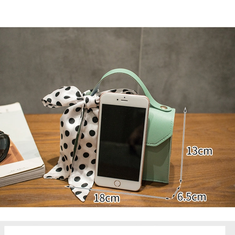 2 PCS FS-018 Woman Portable Small Square Bag Chain Shoulder Crossbody Coin Purse(Green)