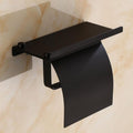 4103 Stainless Steel Roll Paper Holder Mobile Phone Paper Towel Rack Hotel Bathroom Rack, Color: Black