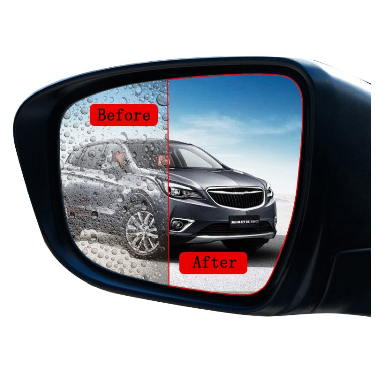 2pcs /Set Rainproof Anti-Fog And Anti-Reflective Film For Car Rearview Mirror Ellipse 95x135mm(Transparent)