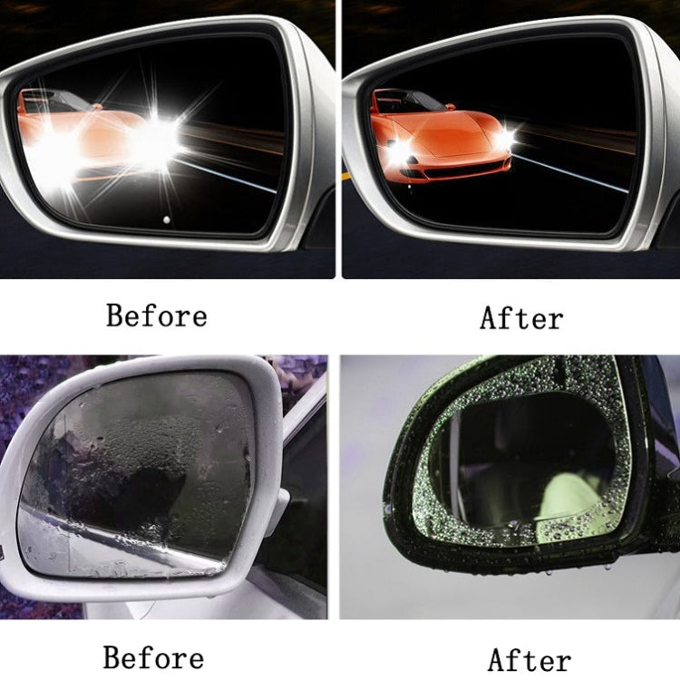 2pcs /Set Rainproof Anti-Fog And Anti-Reflective Film For Car Rearview Mirror Ellipse 95x135mm(Transparent)
