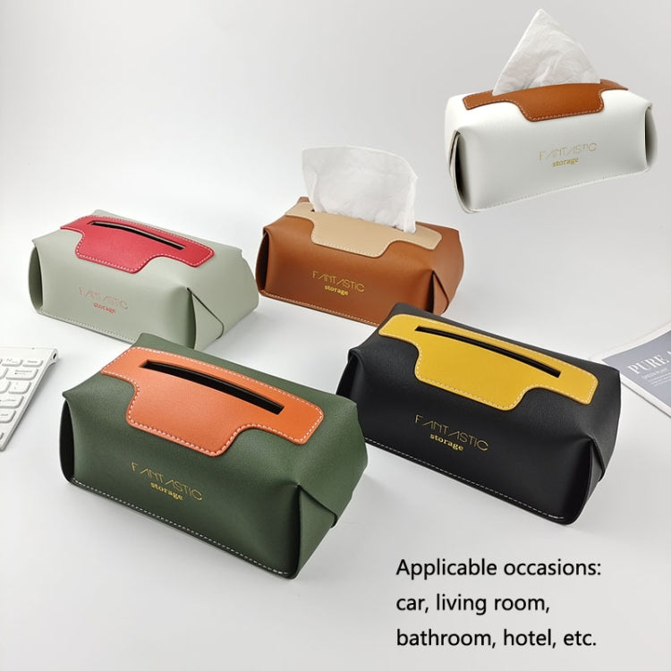 SJM0041 Car PU Paper Tissue Box Hotel Napkin Paper Box Toilet Paper Box(Black)