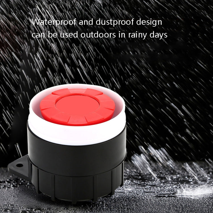 BJ-1K High-Decibel Active Buzzer Dual Audio Electronic Siren Alarm Wall-Mounted Anti-Theft Buzzer, Voltage: 24V(Red White Black)