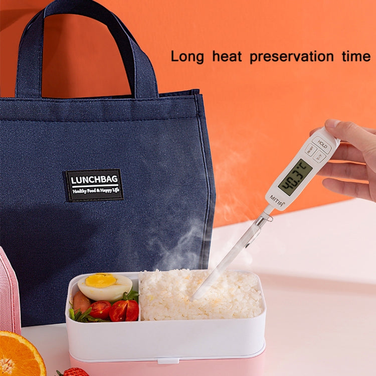 Thickened Aluminum Foil Insulation Lunch Box Bag Waterproof Portable Meal Bag, Specification: 20x23x13cm(Navy)
