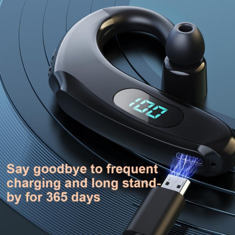 Q20 Bluetooth 5.2 Business Digital Display Sports Earhook Stereo Earphone, Q20 Pink, Q20 Yellow, Q20 Blue, Q20 Black, Q20 White, Q20 Green