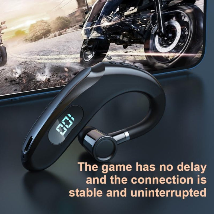 Q20 Bluetooth 5.2 Business Digital Display Sports Earhook Stereo Earphone, Q20 Pink, Q20 Yellow, Q20 Blue, Q20 Black, Q20 White, Q20 Green