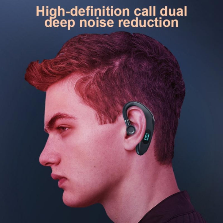 Q20 Bluetooth 5.2 Business Digital Display Sports Earhook Stereo Earphone, Q20 Pink, Q20 Yellow, Q20 Blue, Q20 Black, Q20 White, Q20 Green