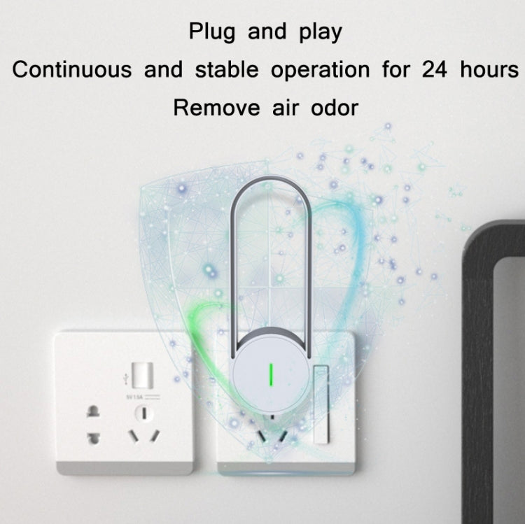 USB Plug-In Negative Ion Air Purifier Odor Deodorizer(Black)